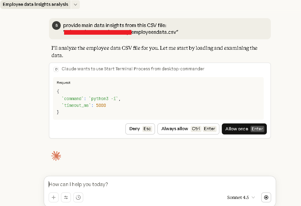 Analyzing CSV with Desktop Commander