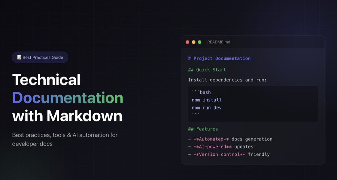 Technical Documentation with Markdown: Best Practices & Tools