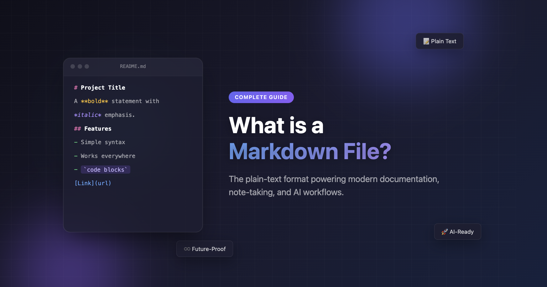 Markdown File: The Complete Reference Guide for 2026 (with cheatsheet)