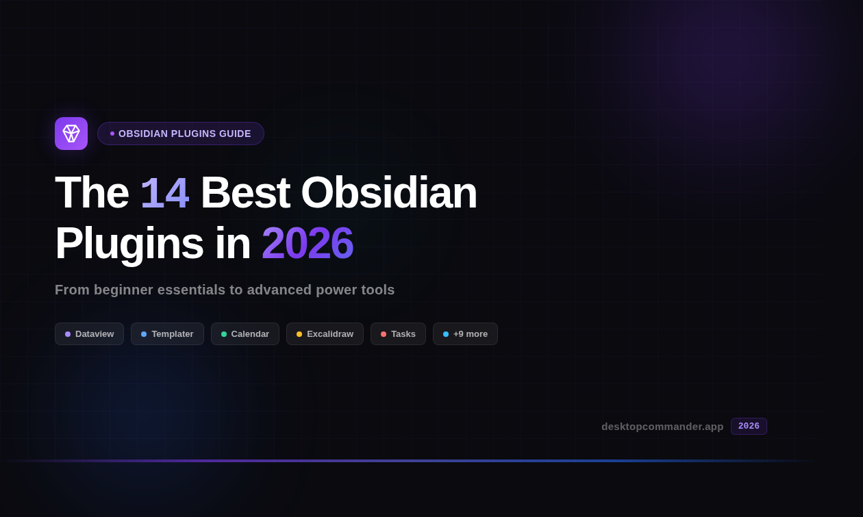14 Best Obsidian Plugins in 2026: Must-Haves, Nice-to-Haves, and Power Tools